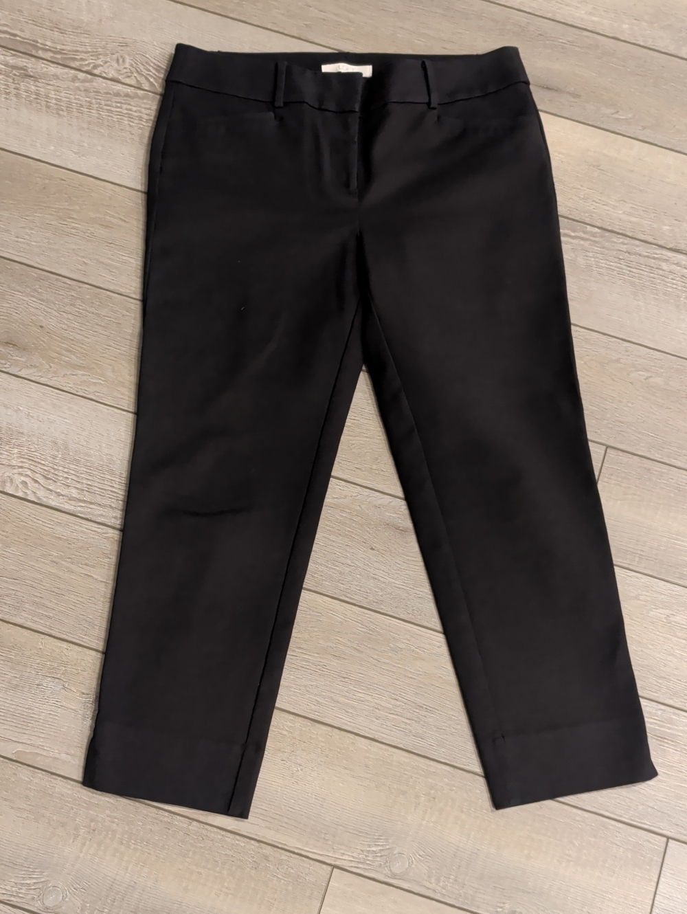 Loft Rivera Black Cropped Tailored Dress Pants